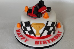 go kart birthday cake